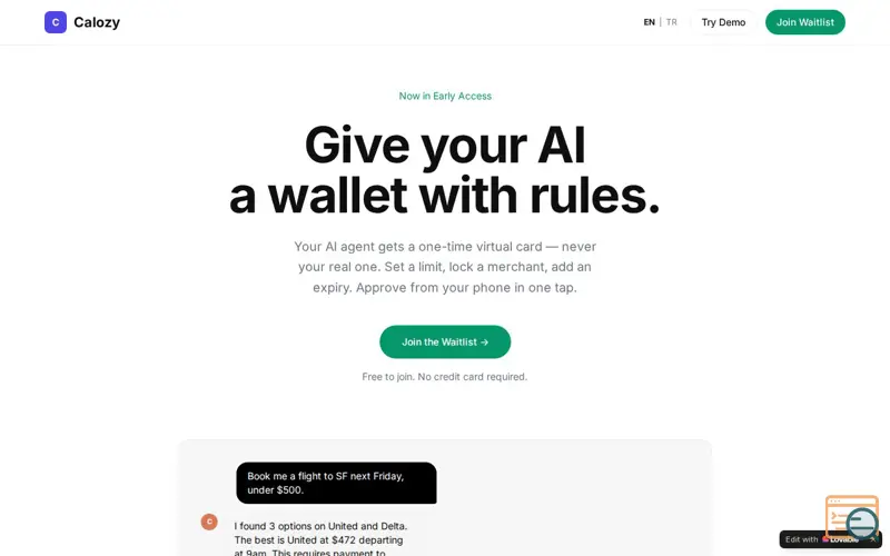 Screenshot of Calozy