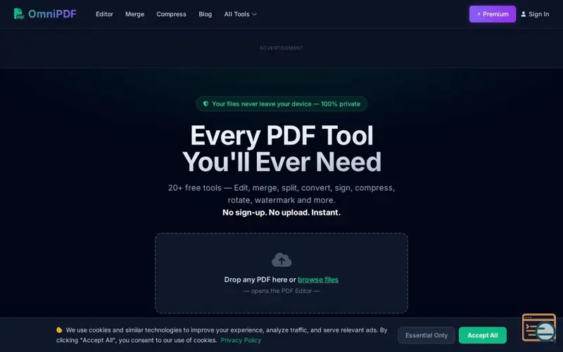 Screenshot of OmniPDF