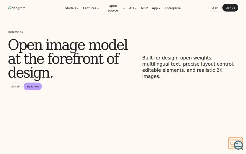 Screenshot of Ideogram 4.0