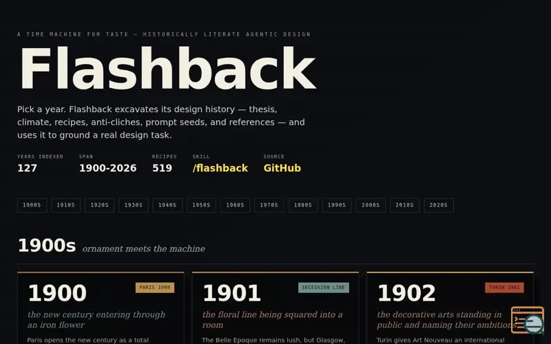 Screenshot of Flashback