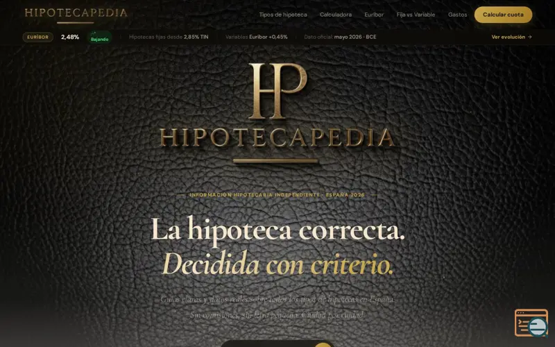 Screenshot of Hipotecapedia