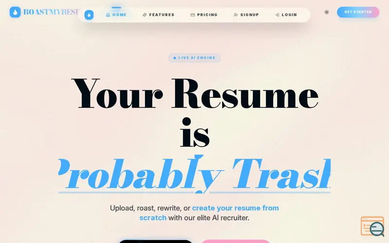 Screenshot of RoastMyResume
