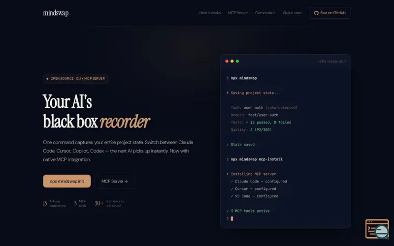 Screenshot of Mindswap