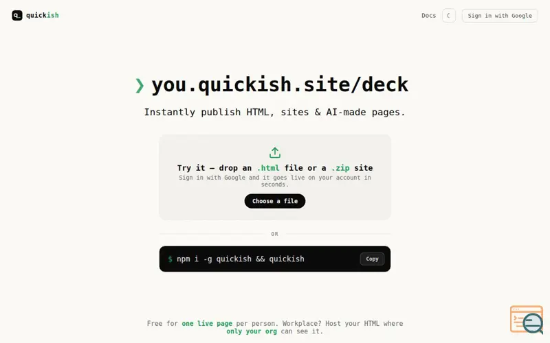 Screenshot of Quickish