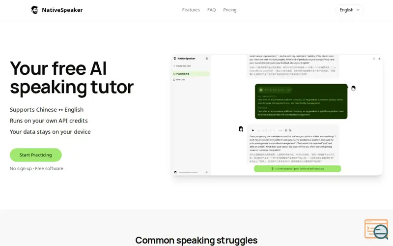 Screenshot of NativeSpeaker