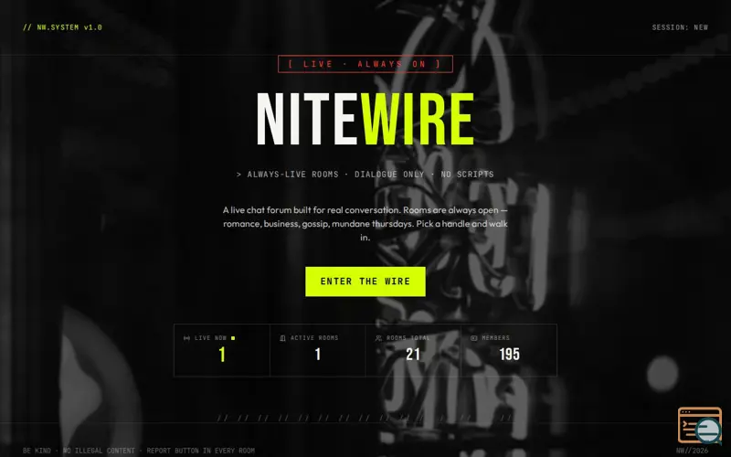 Screenshot of NiteWire 