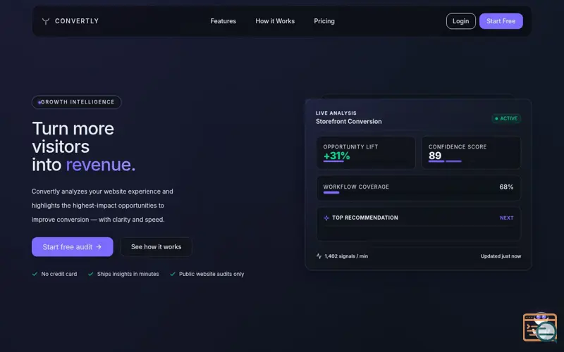 Screenshot of Convertly