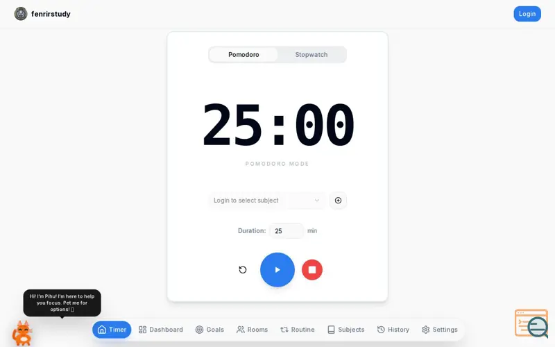 Screenshot of fenrirstudy