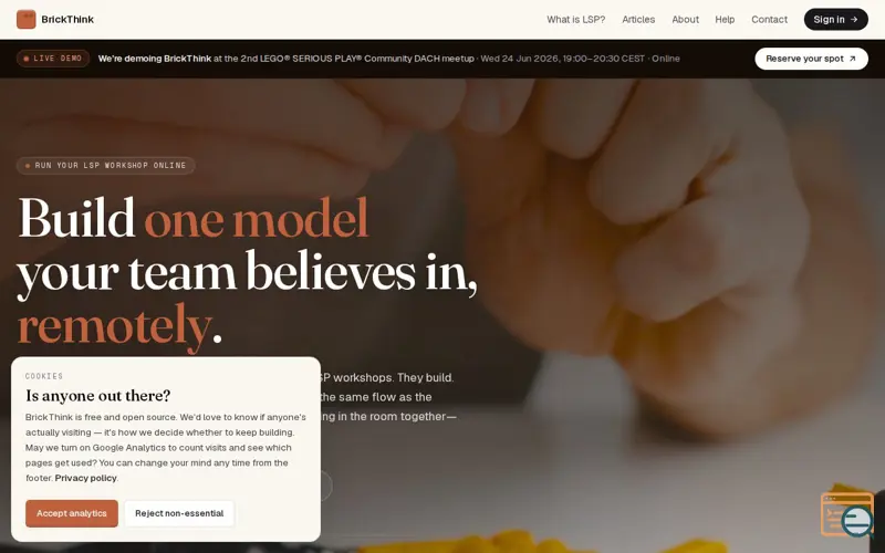 Screenshot of BrickThink