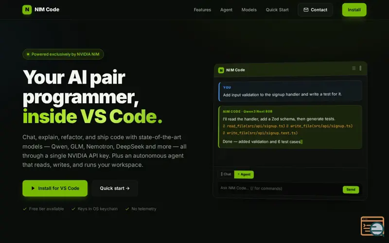 Screenshot of Nim Code 