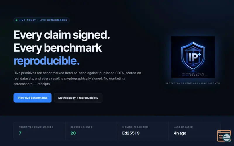 Screenshot of Hive Trust