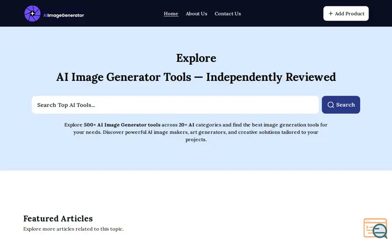 Screenshot of aiimagegenerator.io