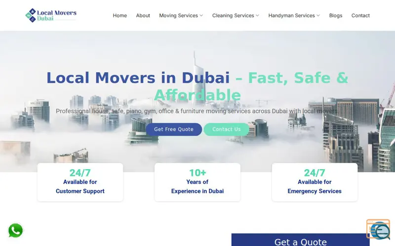 Screenshot of Local Movers in Dubai