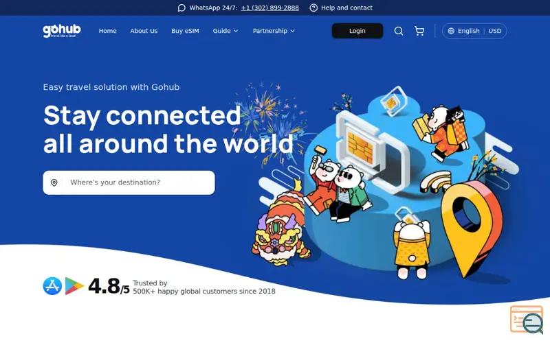 Screenshot of Gohub eSIM