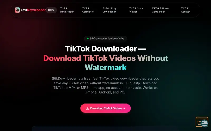 Screenshot of StikDownloader