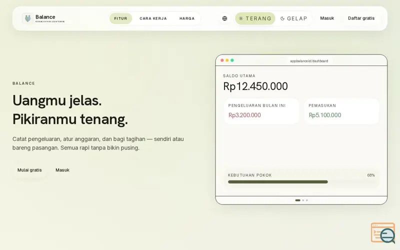 Screenshot of Balance