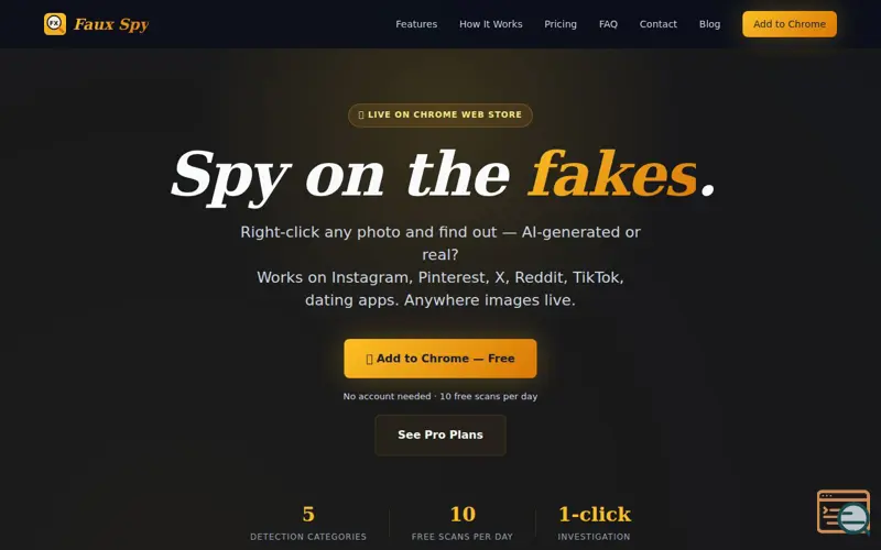 Screenshot of Faux Spy