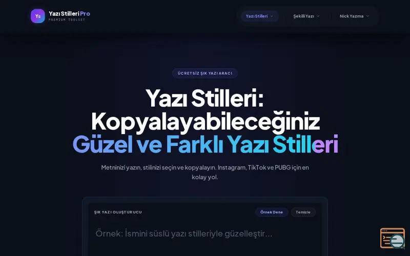 Screenshot of YazıStilleriPro