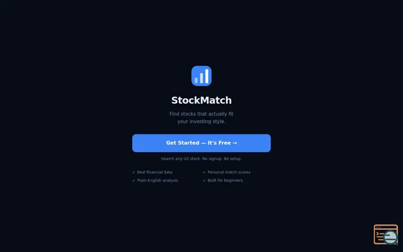 Screenshot of StockMatch