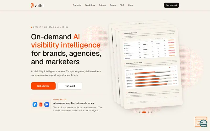 Screenshot of Visibl