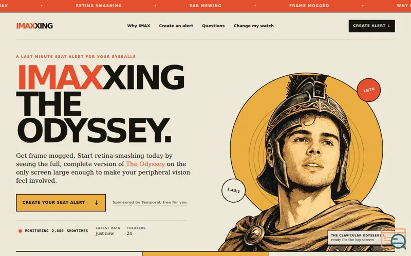 Screenshot of Imaxxing, a launch using Plausible