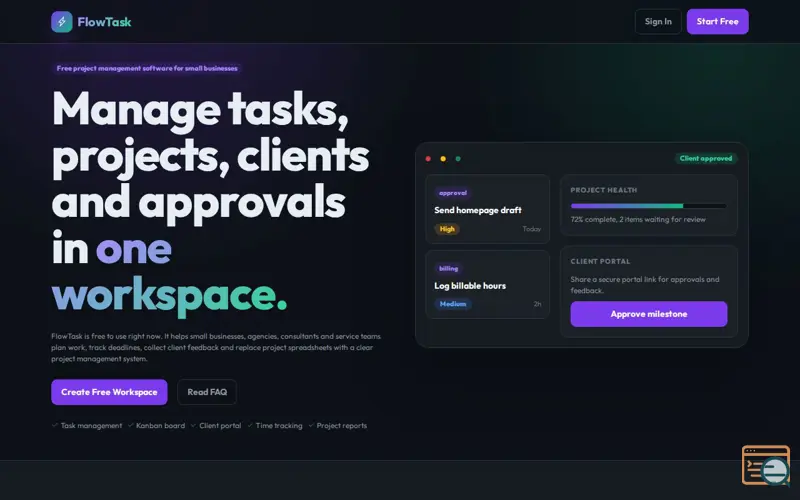 Screenshot of FlowTask