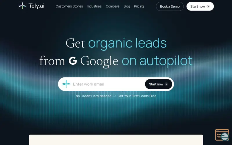 Screenshot of Tely AI