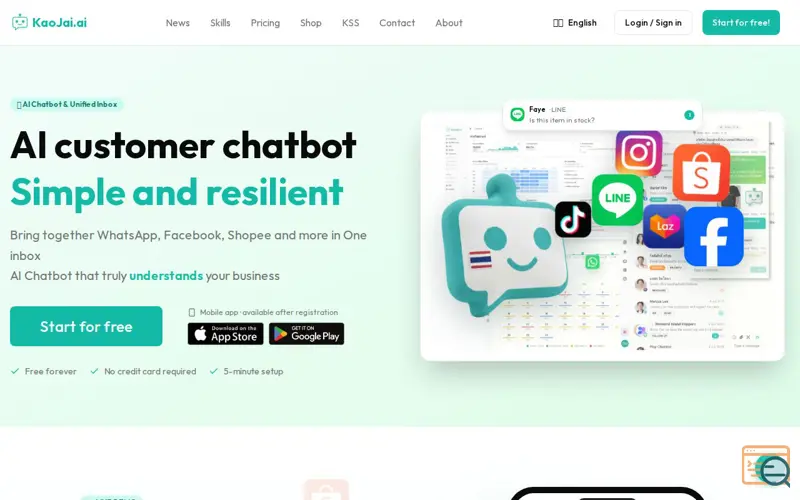 Screenshot of KaoJai.ai