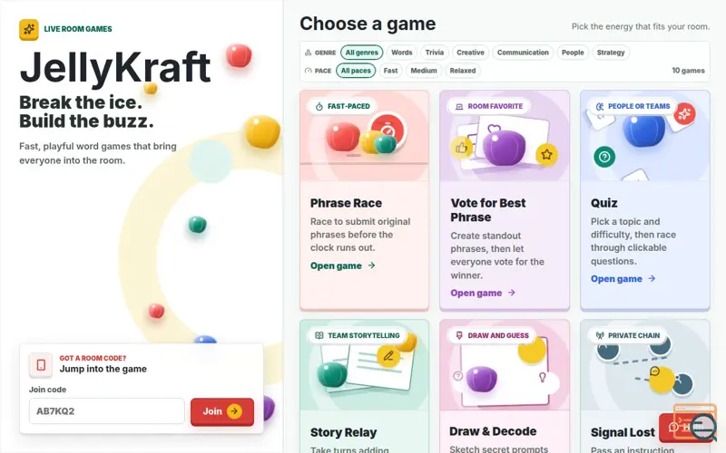 Screenshot of JellyKraft