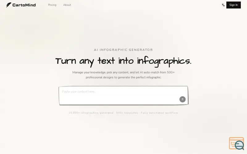 Screenshot of CartoMind