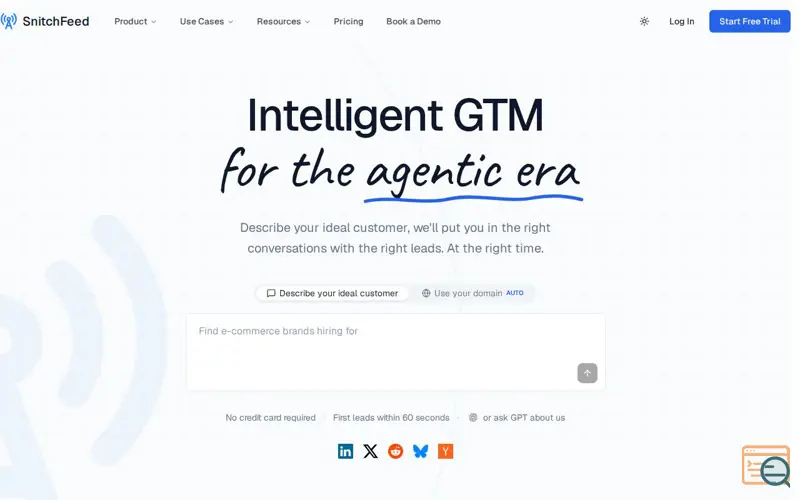 Screenshot of SnitchFeed