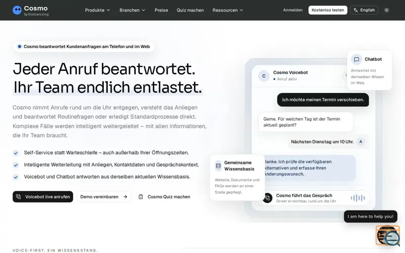 Screenshot of Cosmo, a launch using next-intl