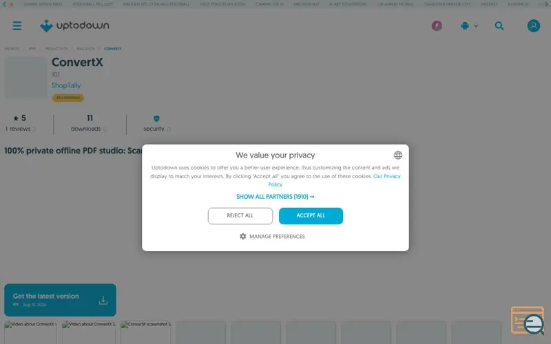Screenshot of ConvertX