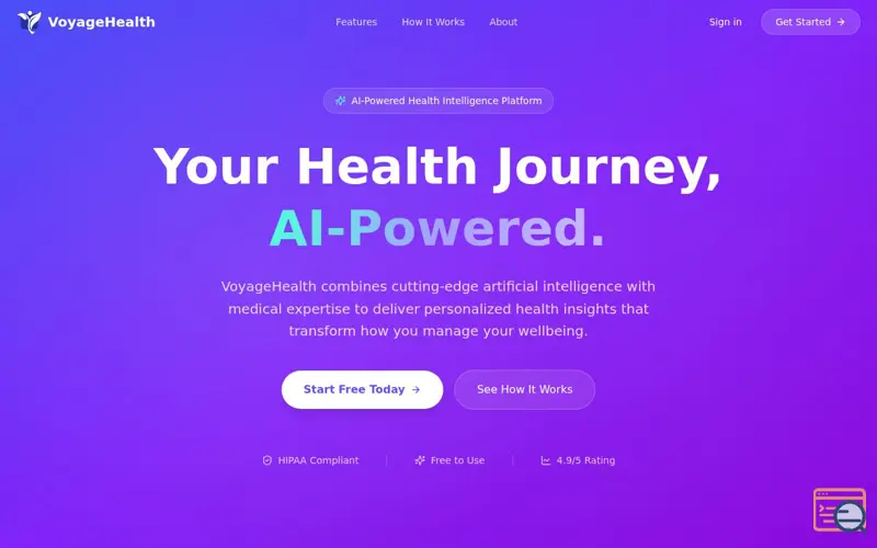 Screenshot of Voyage Health