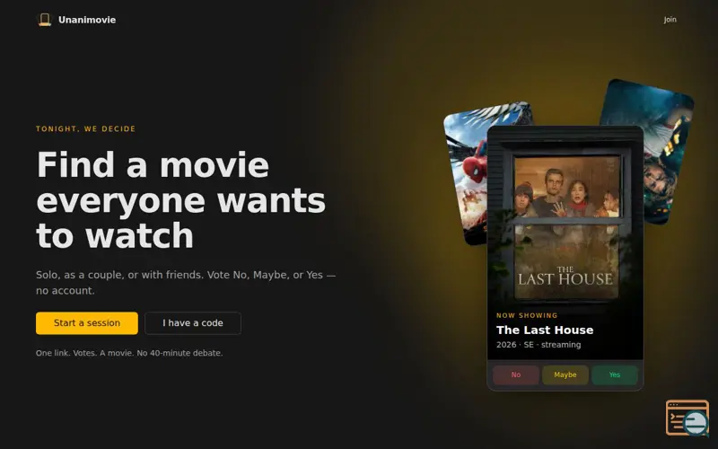 Screenshot of Unanimovie
