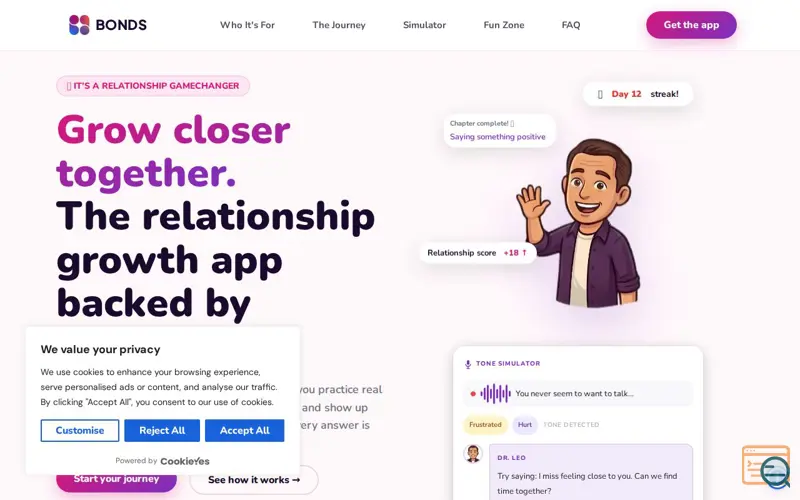 Screenshot of Bonds: Relationship Growth