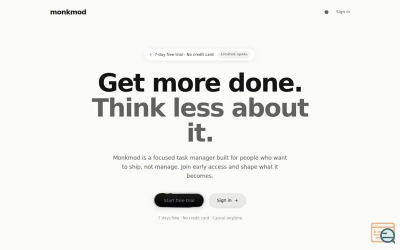 Screenshot of Monkmod