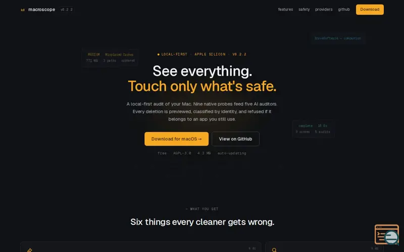 Screenshot of Macroscope