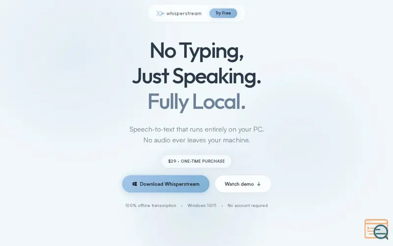 Screenshot of Whisperstream