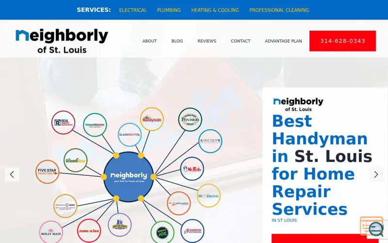 Screenshot of Neighborly of St. Louis, a launch using CleanTalk