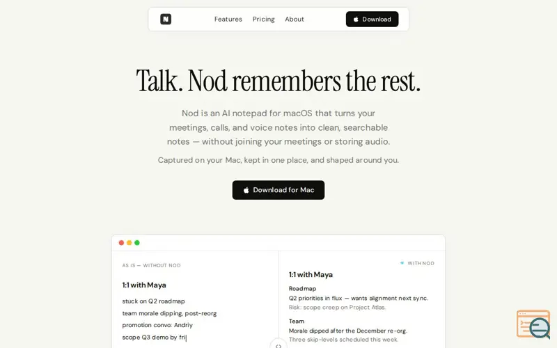 Screenshot of Nod