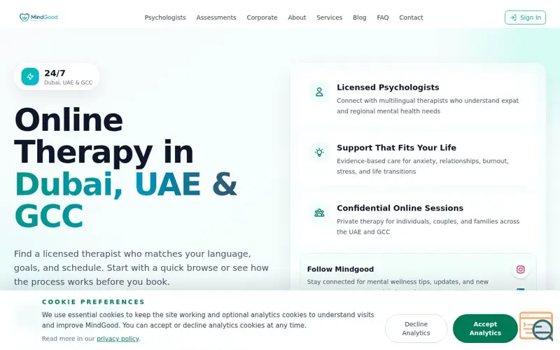 Screenshot of MindGood