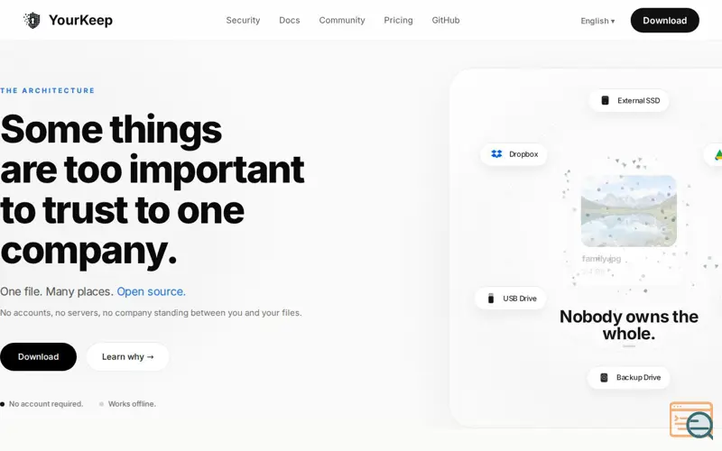 Screenshot of YourKeep — Never Lose What Matters