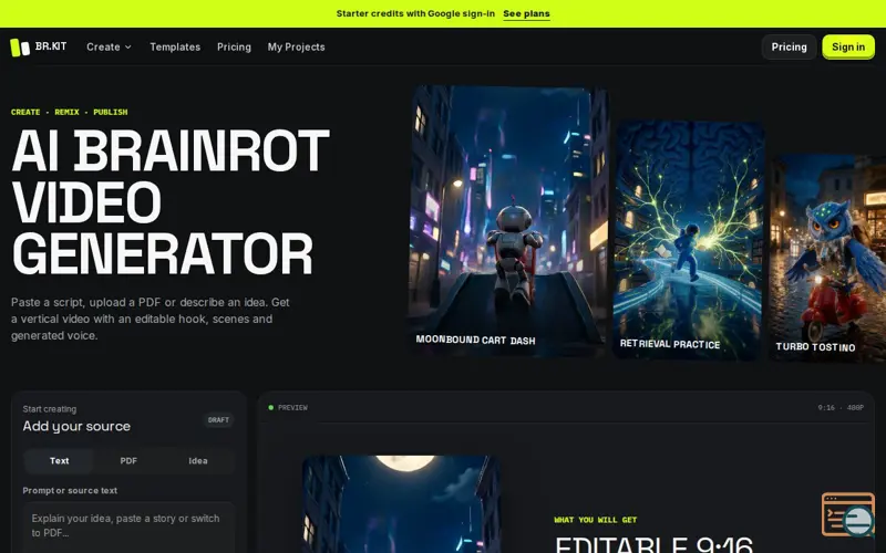 Screenshot of BrainrotKit, a launch using FoundrList