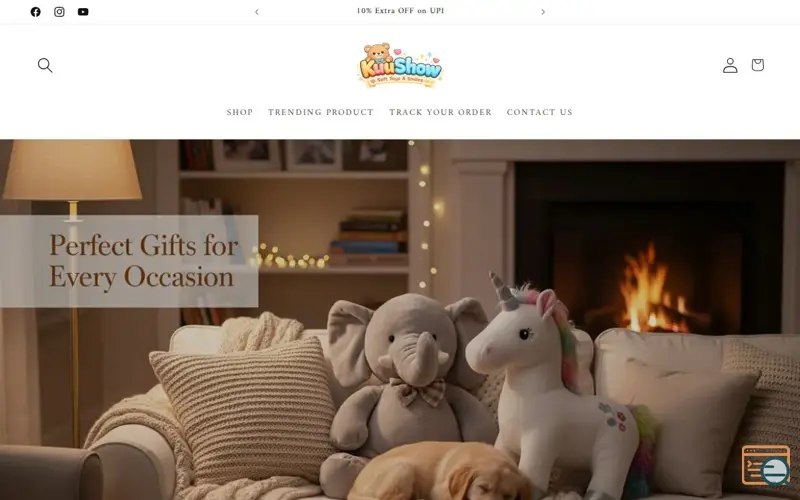 Screenshot of kuushow, a launch using Instafeed