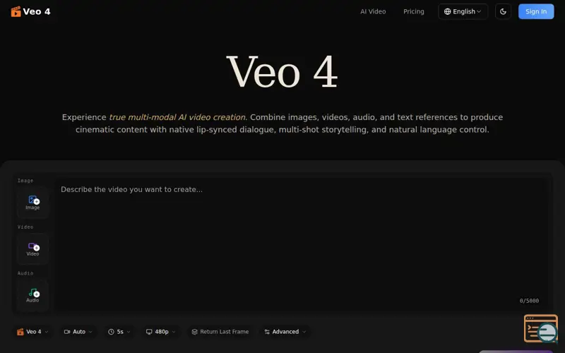 Screenshot of Veo 4