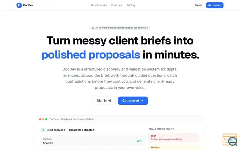 Screenshot of DocDev