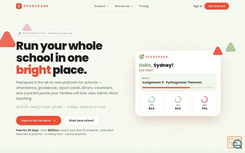 Screenshot of Pearspark