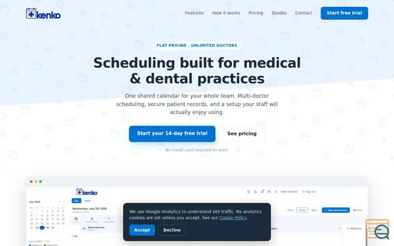 Screenshot of Kenko Scheduling