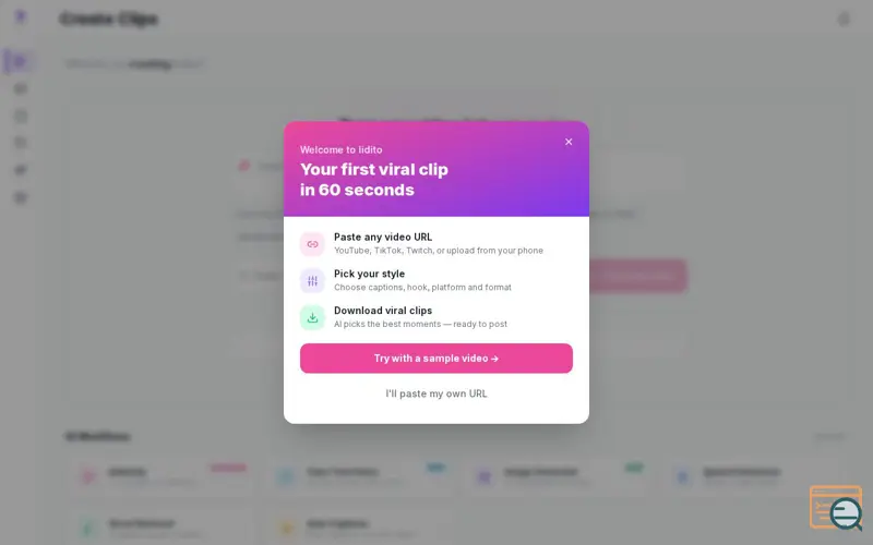 Screenshot of lidito